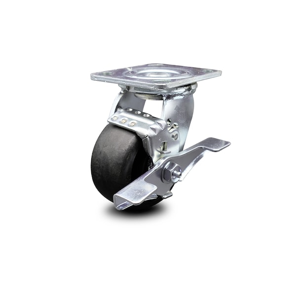 4 Inch Glass Filled Nylon Swivel Caster with Ball Bearing and Brake SCC